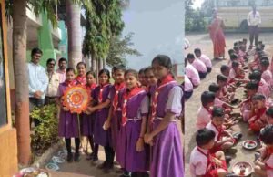 तळोदा आमलाड येथील विद्यागौरव शैक्षणिक संस्थेत रक्षाबंधन उत्साहात साजरा Rakshabandhan at Aamlad Taloda