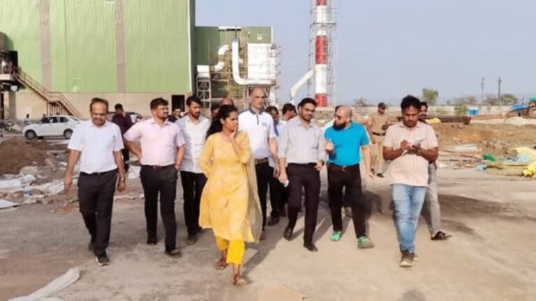 उपविभागीय अधिकारी अंजली शर्मा यांचा नवापूर एमआयडीसी औद्योगिक क्षेत्राचा दौरा