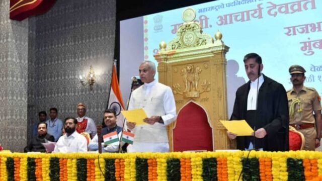 Governor Acharya Devvrat took oath as the 22nd Governor of Maharashtra.