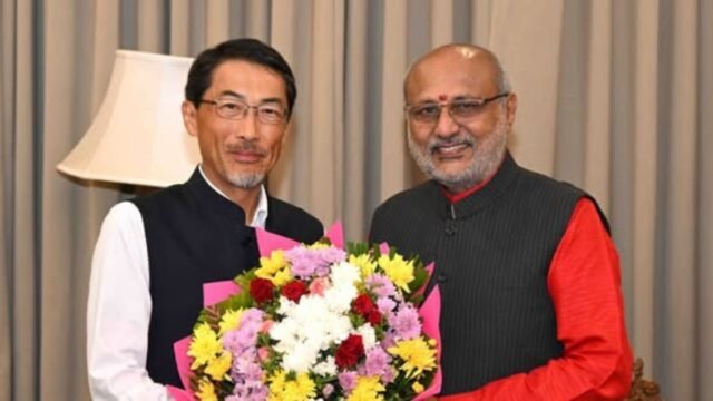 #Kichi Ono, Ambassador of Japan to India, who is on a visit to Mumbai, paid a courtesy call on Governor C. P. Radhakrishnan at Raj Bhavan.