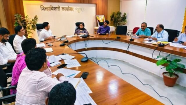 A review meeting was held under the chairmanship of District Collector Dr. Mittali Sethi regarding the problems of the Sardar Sarovar project affected people.