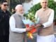 प्रधानमंत्री नरेंद्र मोदी यांचे राजभवन येथे आगमन