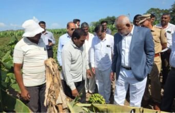 नंदुरबार जिल्हयातील अतिवृष्टीग्रस्त भागाची पालकमंत्र्यांकडून पाहणी दिवाळीपूर्वी शेतकऱ्यांना मदत देण्यासाठी प्रशासन सज्ज