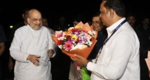 केंद्रीय गृहमंत्री अमित शाह यांचे मुंबईत आगमन