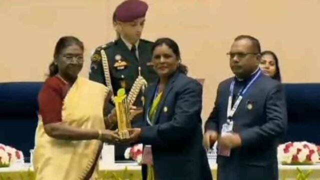 The 'National Panchayat Awards' of the Union Department of Rural Development and Panchayati Raj were presented by President Draupadi Murmu at Vigyan Bhavan.