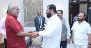 उपराष्ट्रपती सी.पी. राधाकृष्णन यांची उपमुख्यमंत्री एकनाथ शिंदे यांनी घेतली सदिच्छा भेट