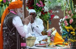देवमोगरा माता मंदिरात पंतप्रधान नरेंद्र मोदींचे दर्शन : जनजातीय गौरव दिनी विशेष भेट