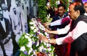 उपमुख्यमंत्री तथा पुणे जिल्ह्याचे पालकमंत्री अजित पवार यांनी २०८ व्या शौर्यदिन निमित्त पेरणेफाटा येथील ऐतिहासिक विजयस्तंभास अभिवादन केले.