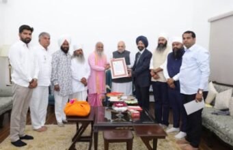 माननीय केंद्रीय गृह मंत्री श्री अमित शाह जी को नांदेड़ में होने वाले ‘हिंद दी चादर’ श्री गुरु तेग बहादुर साहिब जी के 350वें शहीदी समागम का आमंत्रण दिया गया।