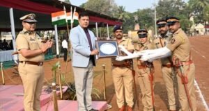 भारताच्या ७७ व्या प्रजासत्ताक दिनानिमित्त आयोजित होणाऱ्या मुख्य शासकीय समारंभाची रंगीत तालीम दादर