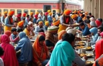 शीख बांधवांची अखंड लंगर सेवा…