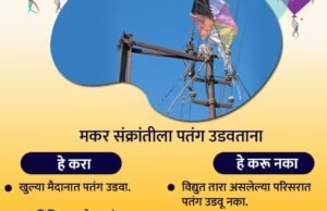 नायलॉन मांजाचा वापर टाळा, वीजतारांपासून दूर राहा पतंग उडवताना खबरदारी घेण्याचे महावितरणचे आवाहन