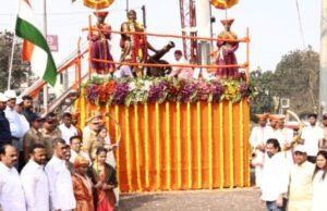 शिवजयंती दिनी सातारा शिवमय ; जय शिवाजी जय भारत मेगा पदयात्रेत १२ हजारांहून अधिक सहभागी