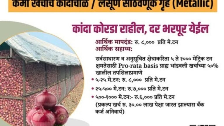 कांदाचाळ योजना, कमी खर्च, जास्त नफा!
