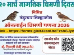 २० मार्च ‘जागतिक चिमणी दिवस’ निमित्त