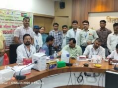 जागतिक महिला दिनानिमित्त जिल्हाधिकारी कार्यालयात आरोग्य तपासणी शिबिर उत्साहात संपन्न