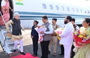 राज्यपाल जिष्णु देव वर्मा यांचे मुंबई येथे आगमन