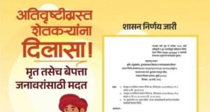 अतिवृष्टीग्रस्त शेतकऱ्यांना दिलासा