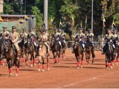 महाराष्ट्र राज्य स्थापनेच्या ६७ व्या वर्धापन दिनानिमित्त दादर येथील छत्रपती शिवाजी महाराज मैदानावर १ मे २०२६ रोजी होणाऱ्या मुख्य शासकीय कार्यक्रमाची रंगीत तालीम आज याच मैदानावर घेण्यात आली.