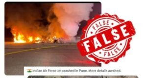 पुण्यात भारतीय हवाई दलाच्या विमानाचा अपघात झाल्याचा दावा पूर्णपणे खोटा आहे.