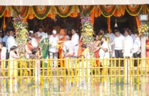 ‘गोदा ते नर्मदा’ जलयात्रेच्या शुभारंभप्रसंगी त्र्यंबकेश्वर येथे जलदिडींचे उत्साहात आयोजन
