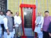 केंद्रीय मंत्री राजनाथ सिंह आणि मुख्यमंत्री देवेंद्र फडणवीस यांच्या हस्ते निबे ग्रुपच्या डिफेन्स मॅन्युफॅक्चरिंग कॉम्प्लेक्स मुख्य प्रवेशद्वाराचे उद्घाटन व कोनशिला अनावरण करण्यात आले.