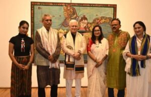त्रिपुरा येथील राष्ट्रीय पुरस्कार विजेत्या कलाकार श्रीमती तपती भौमिक मजूमदार यांच्या ‘भूमिजा — बॉर्न ऑफ द अर्थ’ या कला प्रदर्शनाचे उद्घाटन