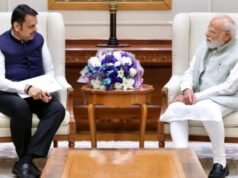 मुख्यमंत्री देवेंद्र फडणवीस यांनी आज नवी दिल्ली येथे पंतप्रधान नरेंद्र मोदी यांची सदिच्छा भेट घेतली.