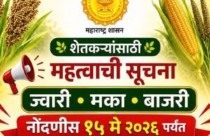रब्बी पणन हंगामासाठी ज्वारी-मका-बाजरी नोंदणीस 15 मेपर्यंत मुदतवाढ