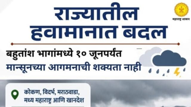 The weather in the state is changing and the chances of the monsoon arriving in most parts by June 10 are slim.