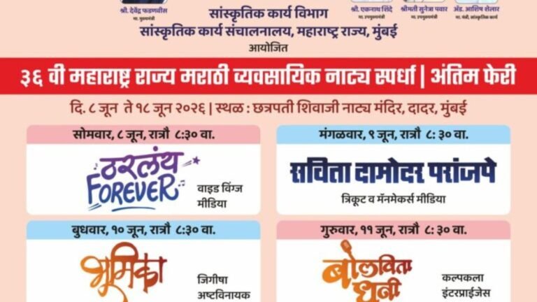 ‘राज्य नाट्य स्पर्धे’च्या अंतिम फेरीतील नाटकाची तिकिटे ‘तिकीटालय’ ॲपवर उपलब्ध – मंत्री ॲड. आशिष शेलार