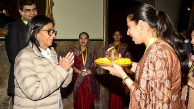 Venezuela's acting President Delcy Rodriguez receives rousing welcome in Mumbai
