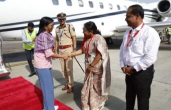 व्हेनेझुएलाच्या कार्यवाहक राष्ट्राध्यक्षा डेल्सी रोड्रिग्ज व त्यांच्या शिष्टमंडळाचे आगमन व प्रयाण