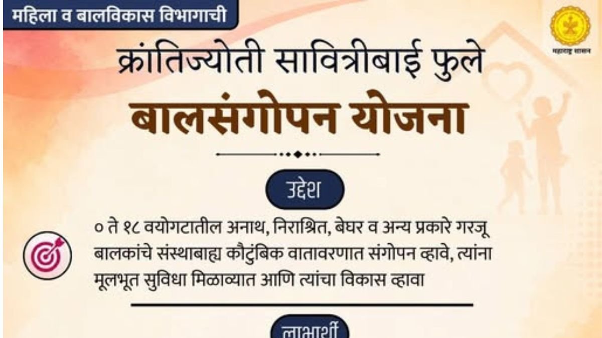 क्रांतिज्योती सावित्रीबाई फुले बालसंगोपन योजना