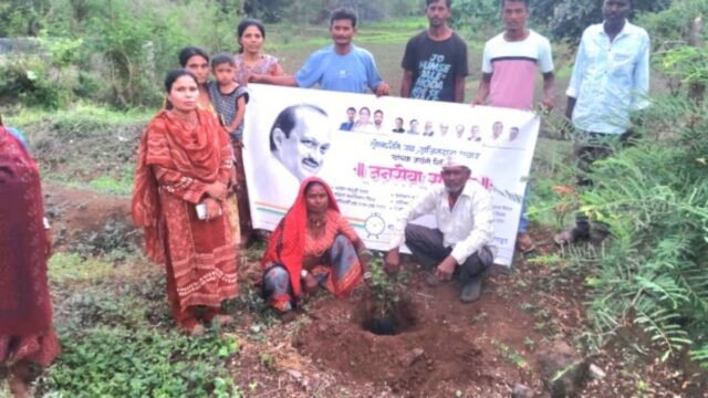 Tree plantation drive as part of 'Janseva Saptah' (Public Service Week) on the occasion of the birth anniversary of the late Ajit Pawar.