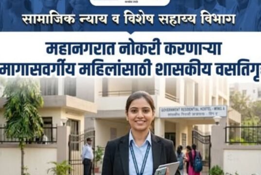 महानगरात नोकरी करणाऱ्या मागासवर्गीय महिलांसाठी शासकीय वसतिगृहे