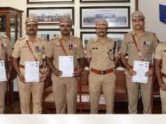 गडचिरोली जिल्ह्यातील माओवादविरोधी अभियानात उल्लेखनीय आणि धाडसी कामगिरी बजावणाऱ्या ०५ कर्तव्यदक्ष
