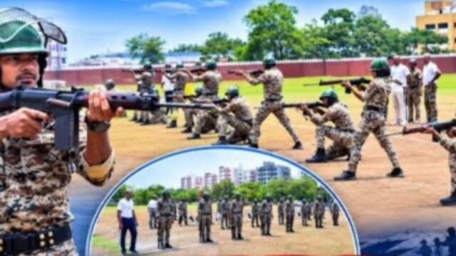 Firing practice begins for officers and personnel of the district police force.