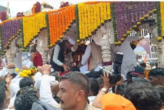संतश्रेष्ठ श्री ज्ञानेश्वर माऊलींच्या पालखीचे जिल्ह्यात भक्तीमय वातावरणात आगमन