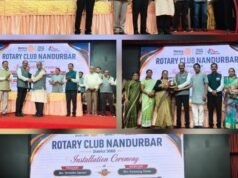 रोटरी क्लब नंदुरबारचा पदग्रहण सोहळा उत्साहात संपन्न. नवनिर्वाचित अध्यक्ष रोटेरियन देवेंद्र उपासनी यांची निवड