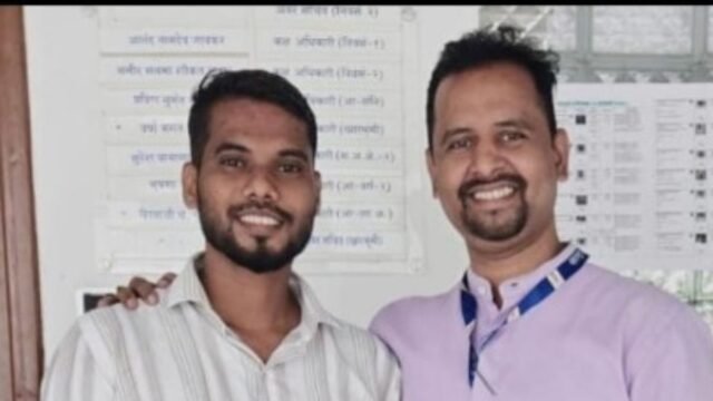 A proud moment for Tulsavade village: Hitesh Palsamkar, a son of Palsamkar Wadi, has joined the Mantralaya as a Revenue Assistant.