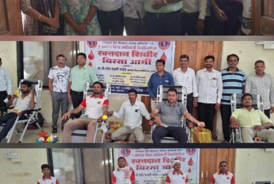 आदिवासी दिनाचे औचित्य साधून बिरसा आर्मीचे रक्तदान शिबीर संपन्न