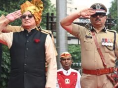 स्वातंत्र्यदिनी राज्यपाल जिष्णु देव वर्मा यांच्या हस्ते ध्वजारोहण