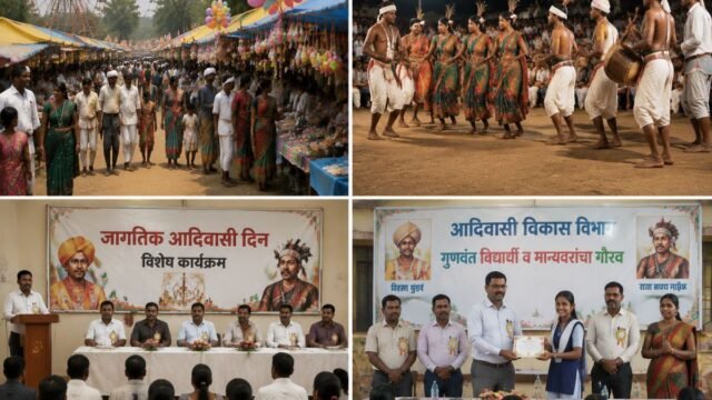 In Nandurbar district, 'World Tribal Pride Day' is celebrated every year on August 9th with great enthusiasm and in a traditional manner, much like a festival.