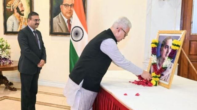 Governor pays floral tributes on Rajiv Gandhi's birth anniversary; 'Sadbhavana' (Harmony) pledge taken at Lok Bhavan.