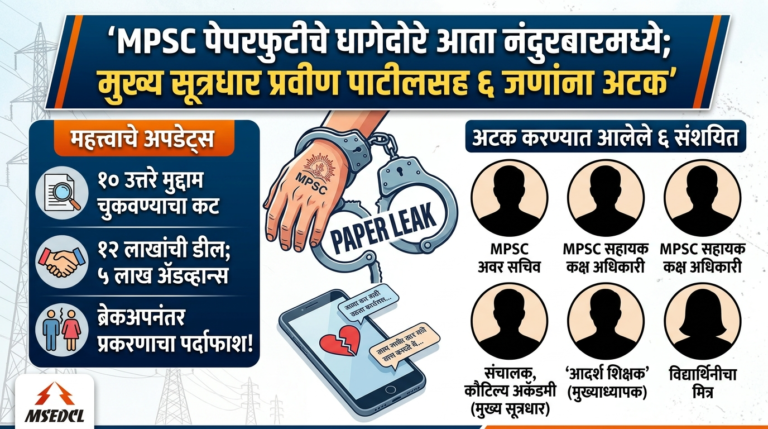 MPSC पेपरफुटीचे धागेदोरे आता नंदुरबारमध्ये; आदर्श शिक्षक पुरस्कार विजेत्या मुख्याध्यापकासह ६ जणांना अटक