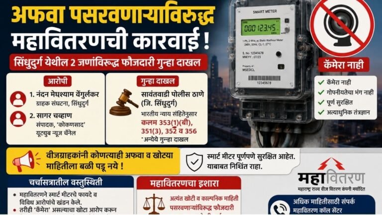 स्मार्ट मीटरमध्ये कॅमेरा असल्याचा खोटा आरोप; ग्राहक प्रतिनिधीसह यूट्यूब संपादकाविरुद्ध फौजदारी गुन्हे दाखल